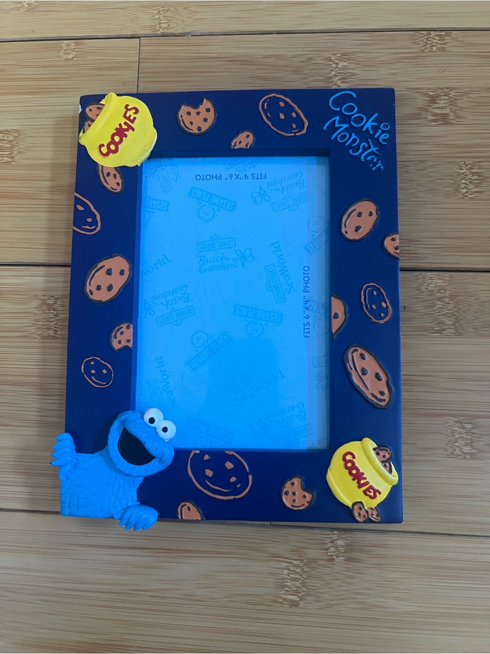 Sesame Street Cookie Monster Navy Blue and Yellow Photo Frame